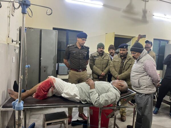 मुठभेड़ में तस्कर के पैर में लगी पुलिस की गोली, प्रतिबंधित मांस की कर रहा था तस्करी।